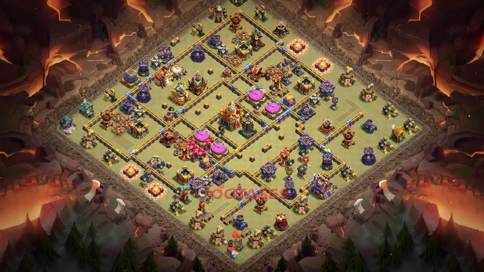War (Anti-3 Star) Base TH16 with Link | Clash of Clans Bases | Layouts ID 4gavv