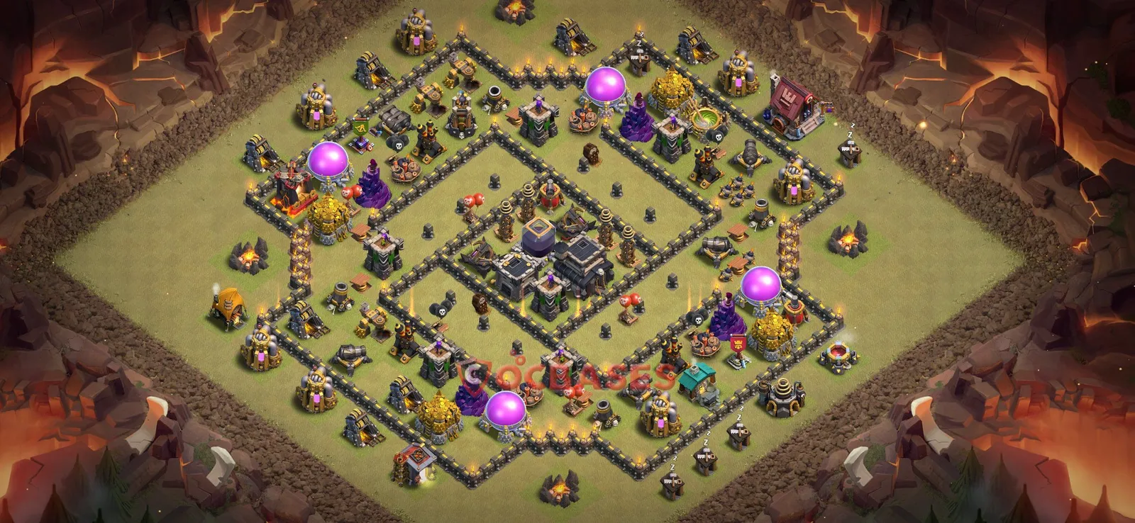 War (Anti-3 Star) Base TH9 with Link | Clash of Clans Bases | Layouts ID 4xjb7