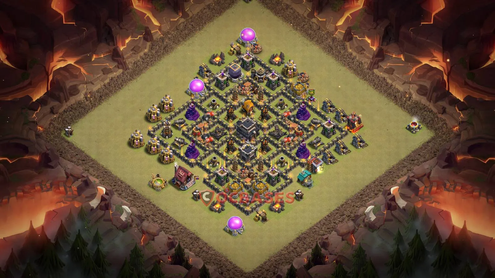 War (Anti-3 Star) Base TH9 with Link | Clash of Clans Bases | Layouts ID 5iuc9