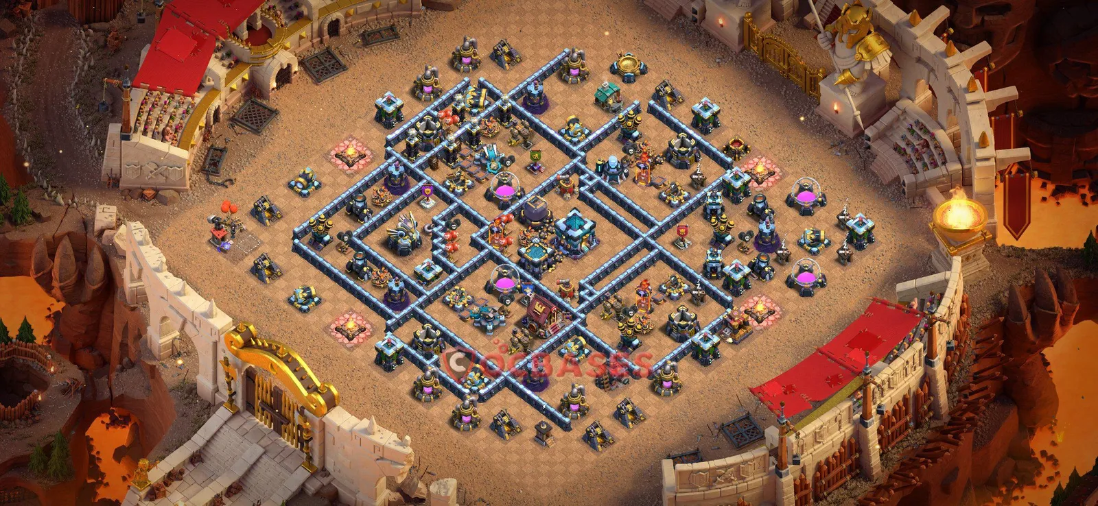 War (Anti-3 Star) Base TH13 with Link | Clash of Clans Bases | Layouts ID 5pja2