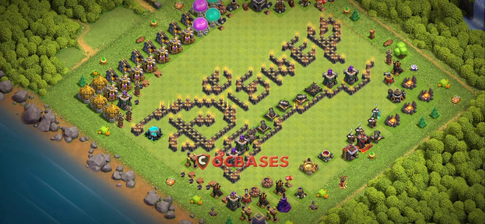 War (Anti-3 Star) Base TH9 - Clash of Clans Town Hall 9 Layout Link War (Anti-3 Star) Base TH9 - Clash of Clans Town Hall 9 WAR Base Layout with Copy Link 2026