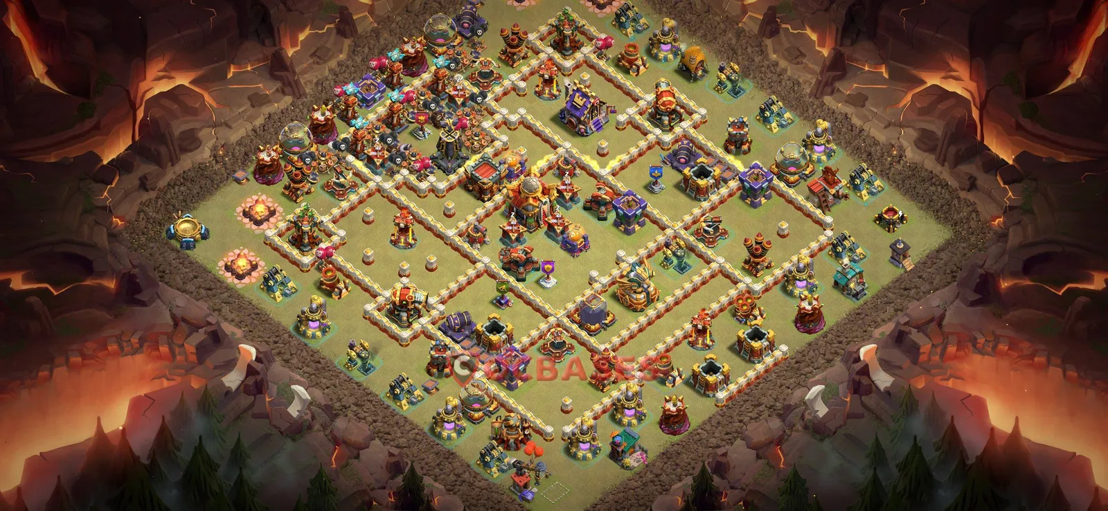 War (Anti-3 Star) Base TH16 with Link | Clash of Clans Bases | Layouts ID 5r1dj