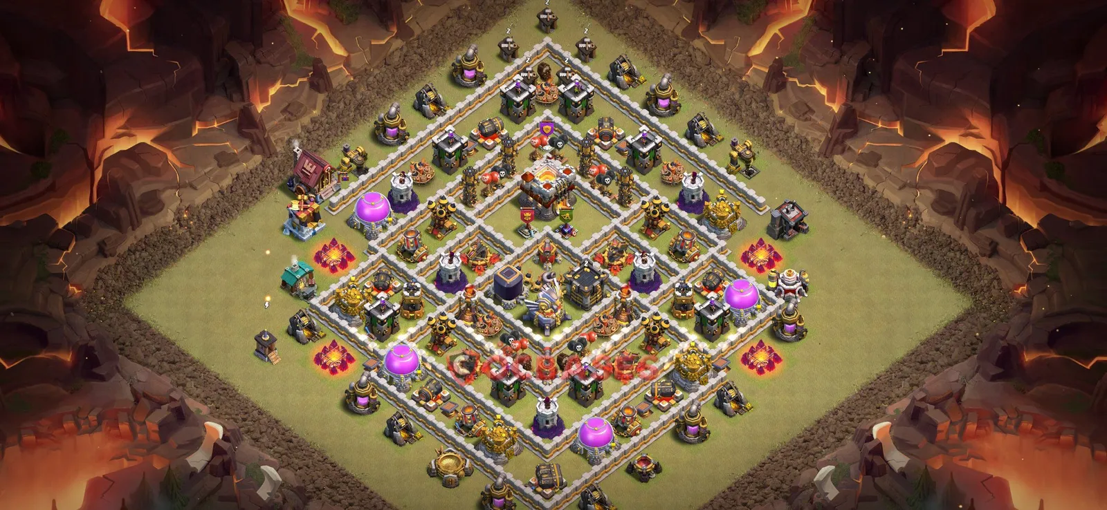 War (Anti-3 Star) Base TH11 with Link | Clash of Clans Bases | Layouts ID 6afzk