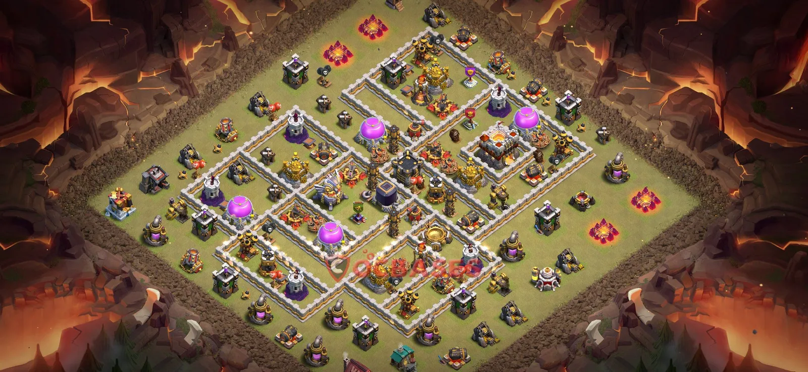 War (Anti-3 Star) Base TH11 with Link | Clash of Clans Bases | Layouts ID 6c3xs
