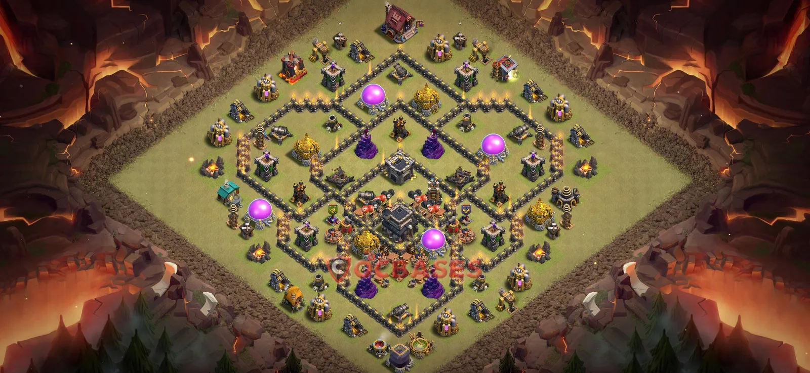 War (Anti-3 Star) Base TH9 with Link | Clash of Clans Bases | Layouts ID 6pjdt
