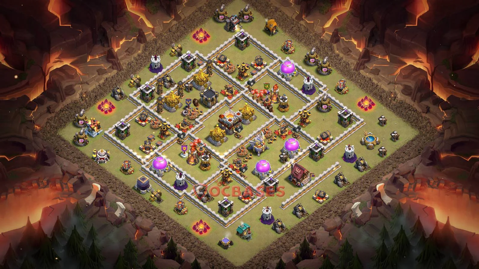 War (Anti-3 Star) Base TH11 with Link | Clash of Clans Bases | Layouts ID 6w8od