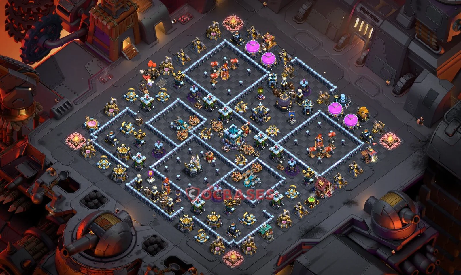 War (Anti-3 Star) Base TH13 with Link | Clash of Clans Bases | Layouts ID 77a03