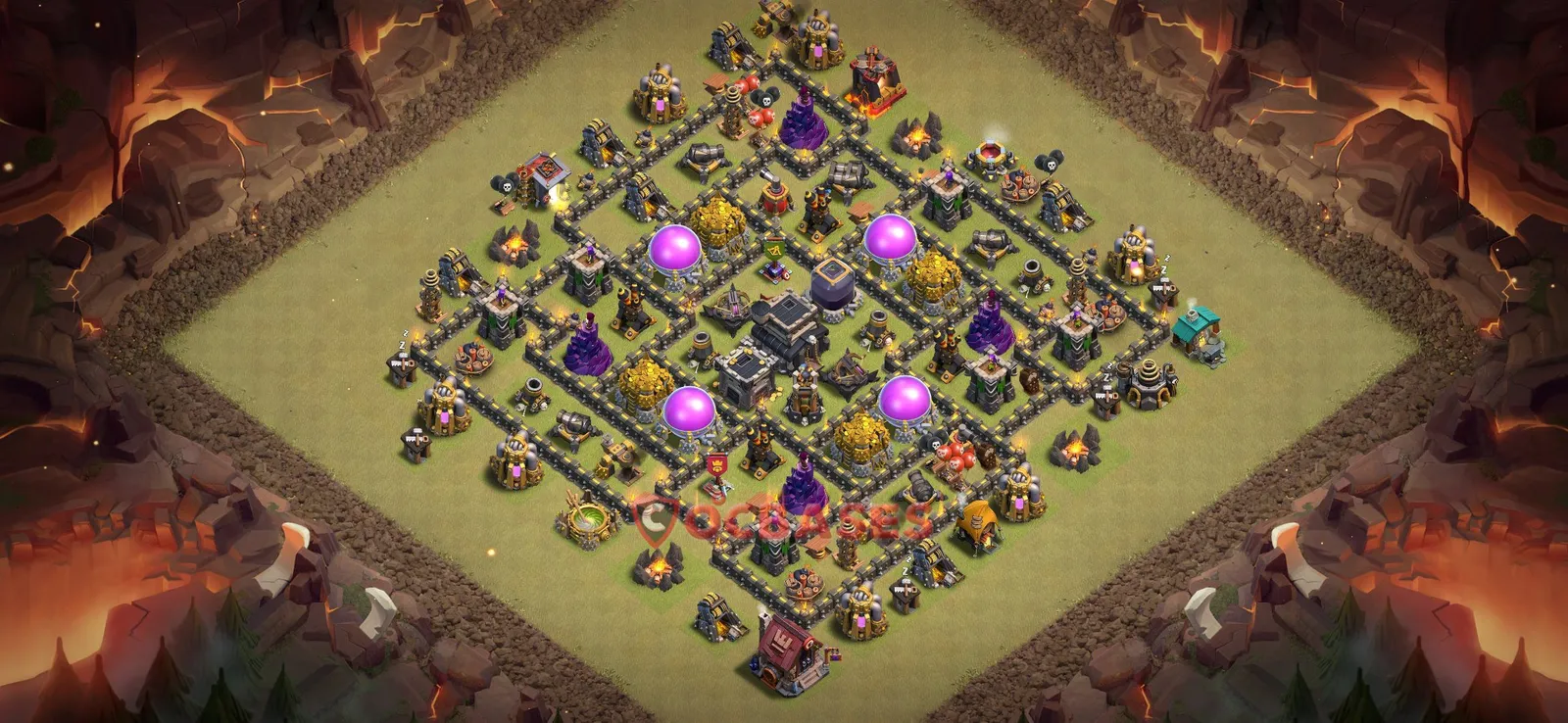 War (Anti-3 Star) Base TH9 with Link | Clash of Clans Bases | Layouts ID 79rj9