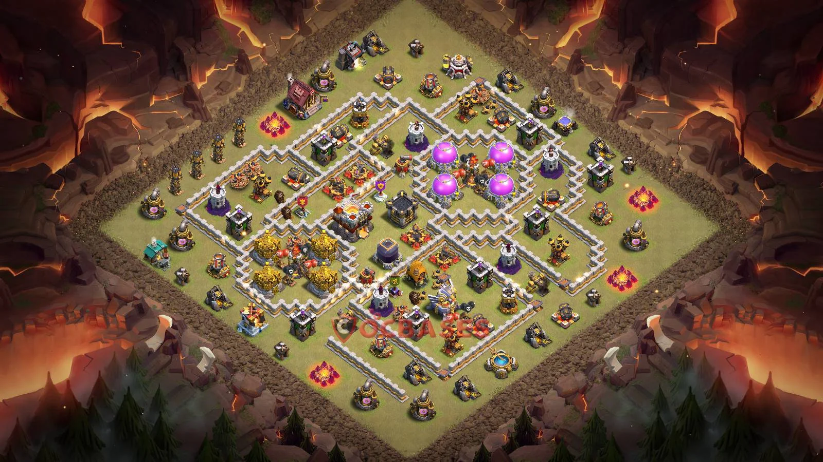 War (Anti-3 Star) Base TH11 - Clash of Clans Town Hall 11 Layout with Link