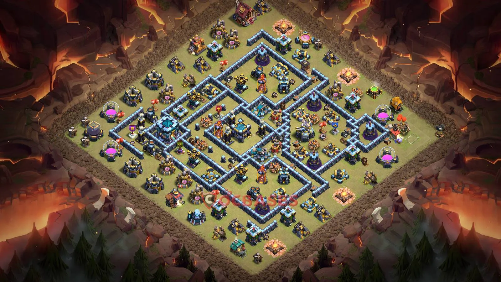 War (Anti-3 Star) Base TH13 - Clash of Clans Town Hall 13 Layout Link War (Anti-3 Star) Base TH13 - Clash of Clans Town Hall 13 WAR Base Layout with Copy Link 2026