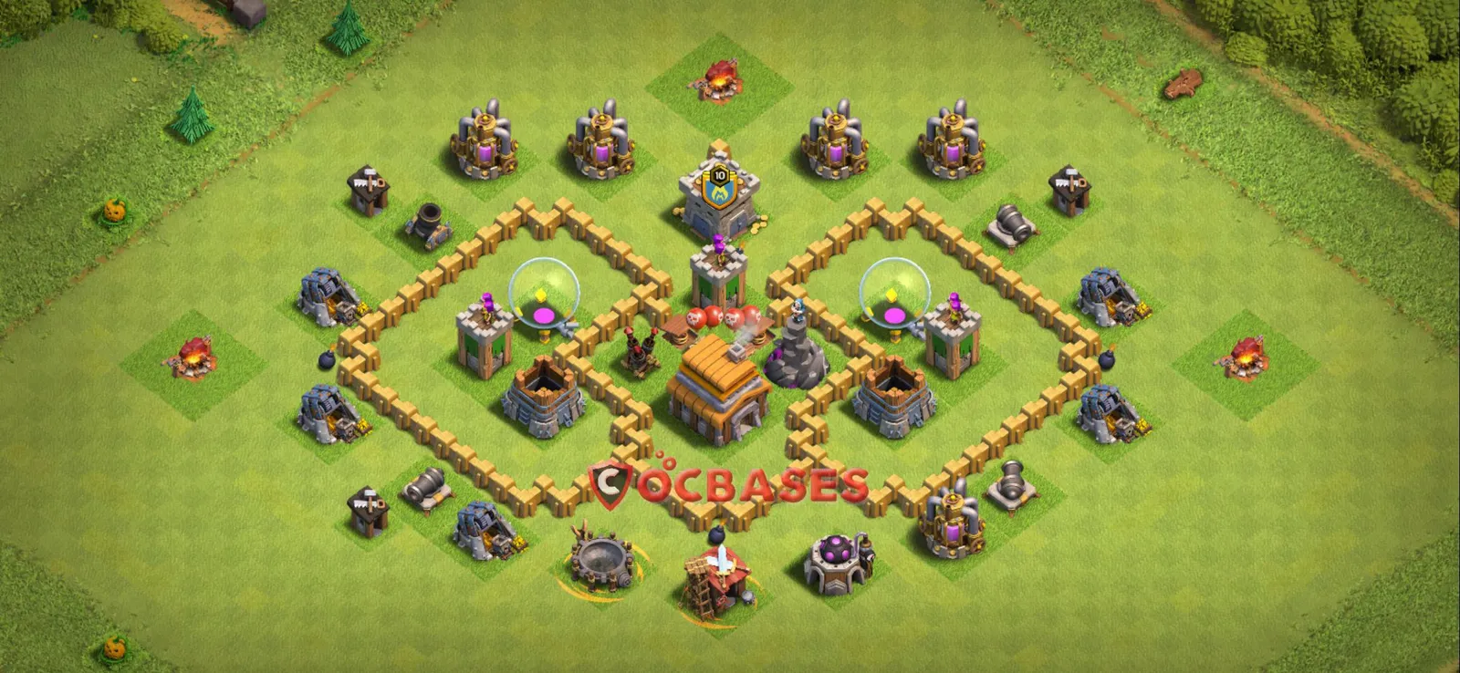 War (Anti-3 Star) Base TH5 with Link | Clash of Clans Bases | Layouts ID 7sy5n
