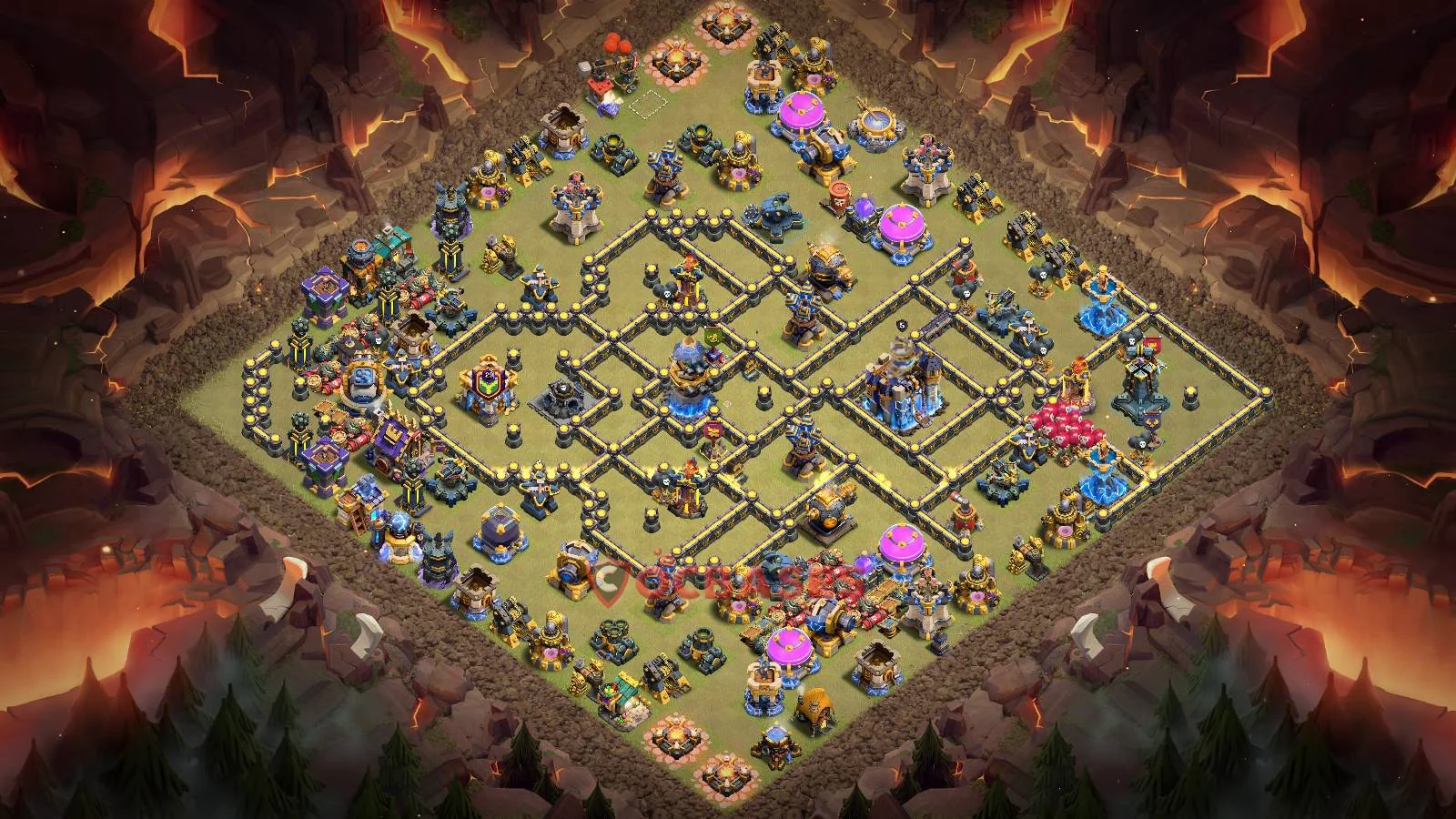 War (Anti-3 Star) Base TH18 with Link | Clash of Clans Bases | Layouts ID 7y6en