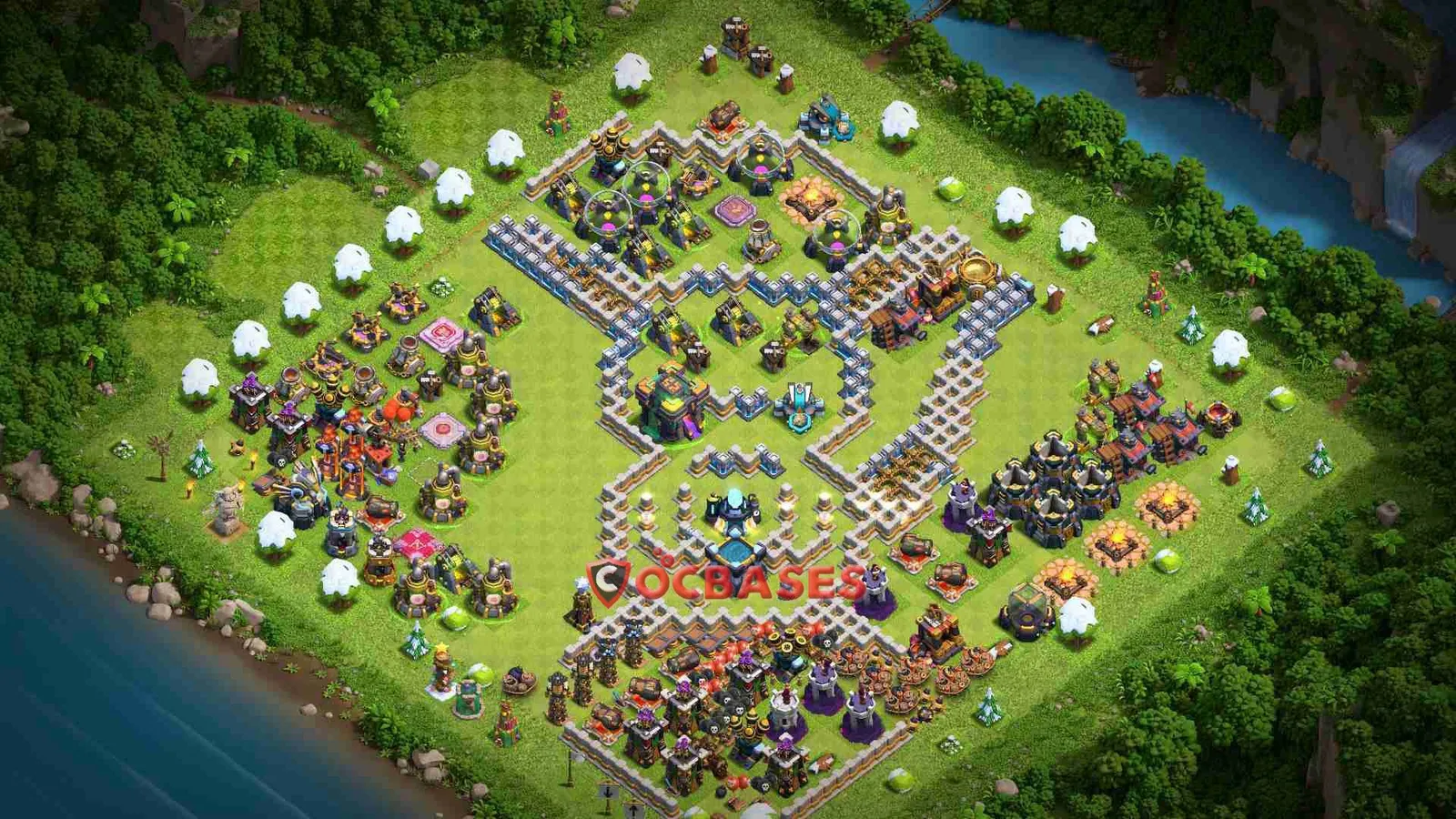 War (Anti-3 Star) Base TH14 - Clash of Clans Town Hall 14 Layout with Link