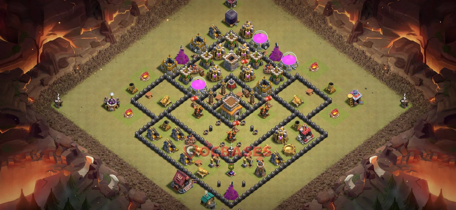 War (Anti-3 Star) Base TH8 - Clash of Clans Town Hall 8 Layout Link War (Anti-3 Star) Base TH8 - Clash of Clans Town Hall 8 WAR Base Layout with Copy Link 2026