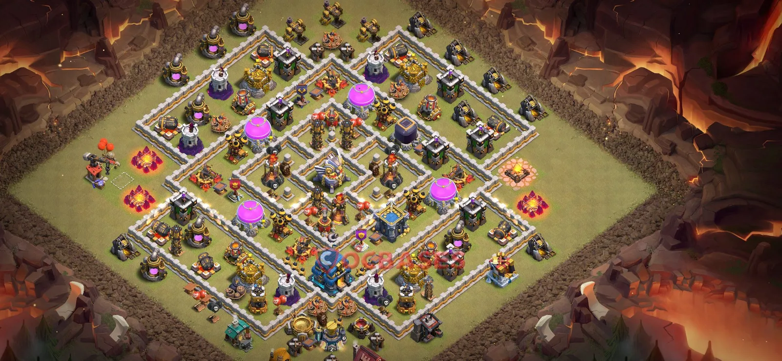 War (Anti-3 Star) Base TH12 - Clash of Clans Town Hall 12 Layout with Link