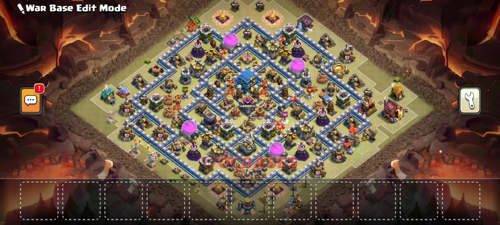 War (Anti-3 Star) Base TH12 with Link | Clash of Clans Bases | Layouts ID 8tmtn