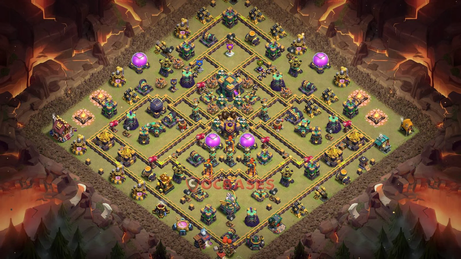 War (Anti-3 Star) Base TH14 with Link | Clash of Clans Bases | Layouts ID 8tpfx