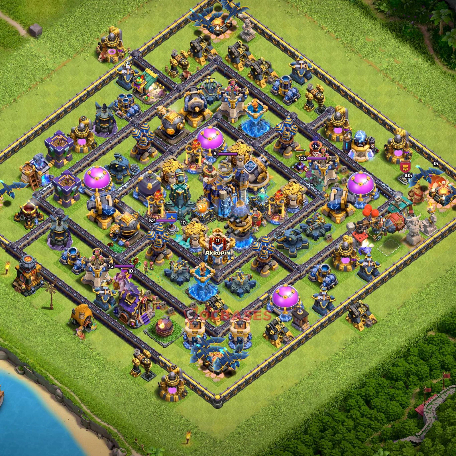 War (Anti-3 Star) Base TH18 with Link | Clash of Clans Bases | Layouts ID 9md0t