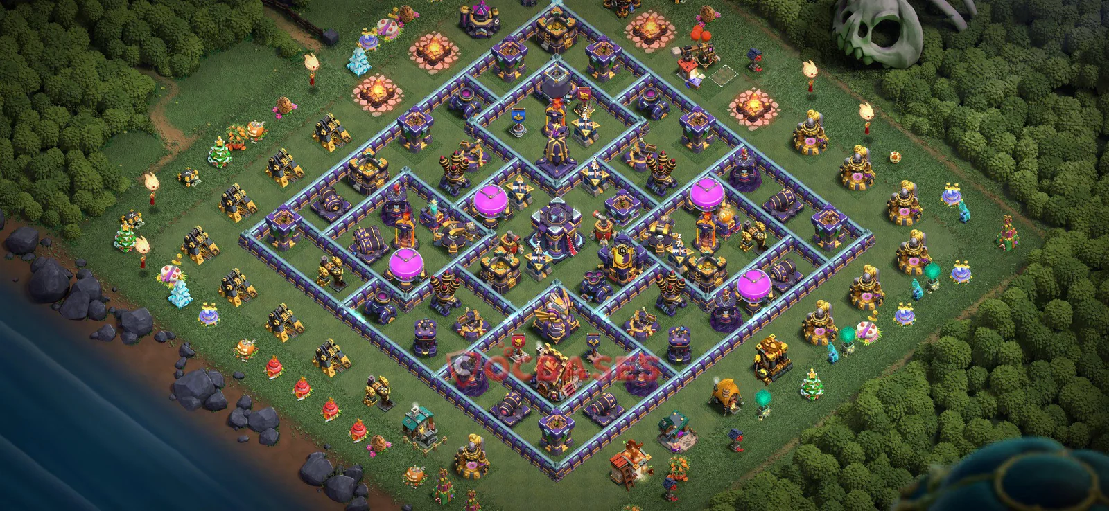 War (Anti-3 Star) Base TH15 with Link | Clash of Clans Bases | Layouts ID 9ux49