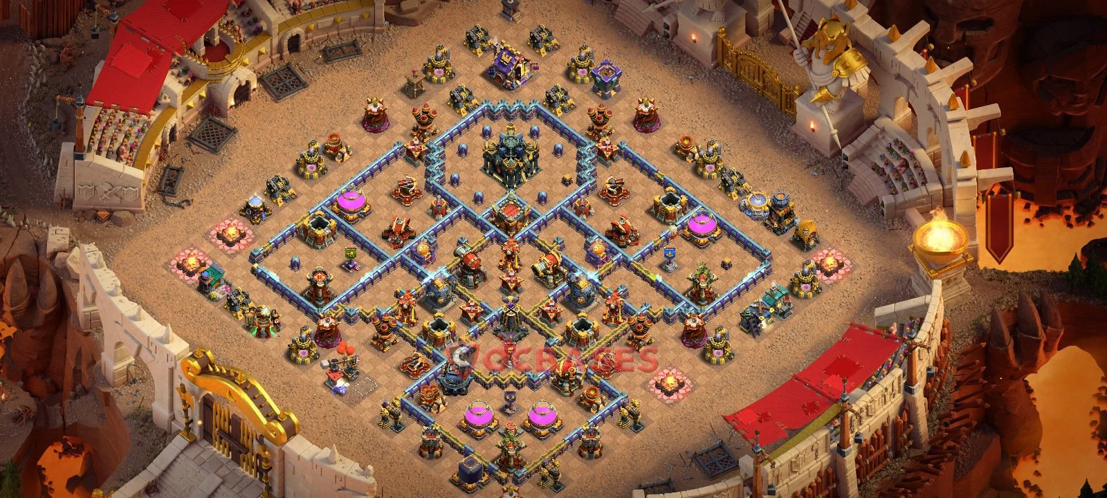 War (Anti-3 Star) Base TH17 with Link | Clash of Clans Bases | Layouts ID 9zeox