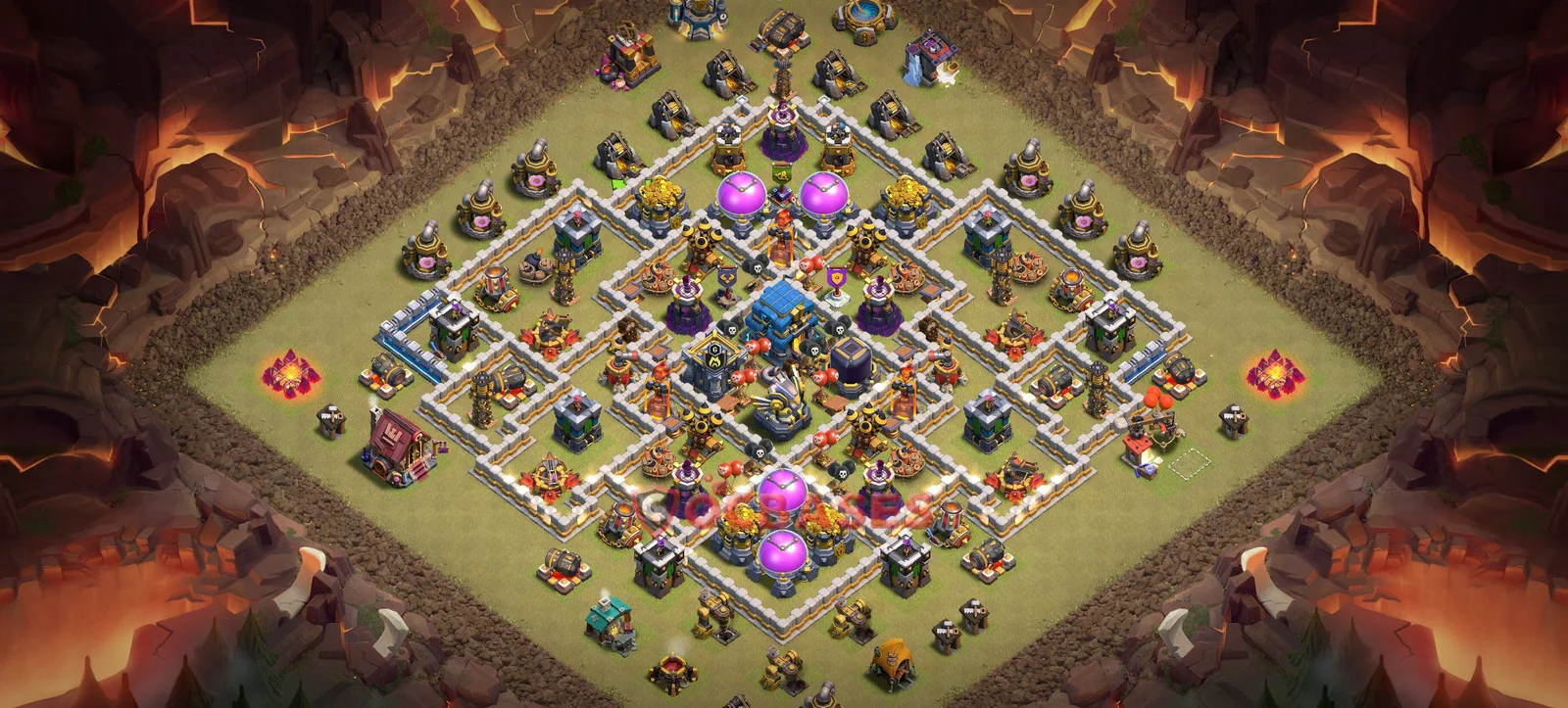 War (Anti-3 Star) Base TH12 with Link | Clash of Clans Bases | Layouts ID aga6d