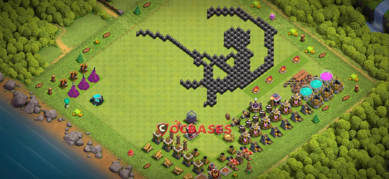 War (Anti-3 Star) Base TH8 - Clash of Clans Town Hall 8 Layout Link War (Anti-3 Star) Base TH8 - Clash of Clans Town Hall 8 WAR Base Layout with Copy Link 2026