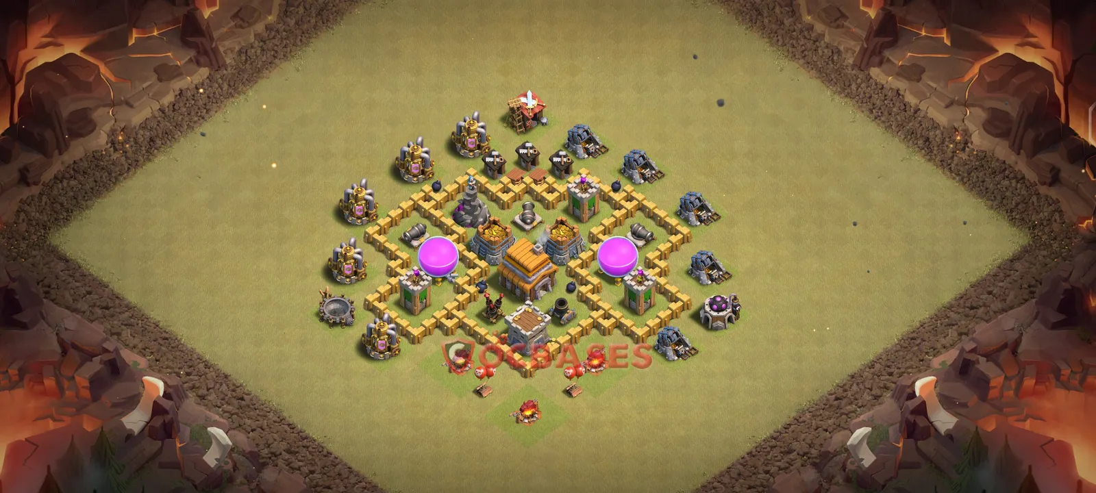 War (Anti-3 Star) Base TH5 with Link | Clash of Clans Bases | Layouts ID b3ue3