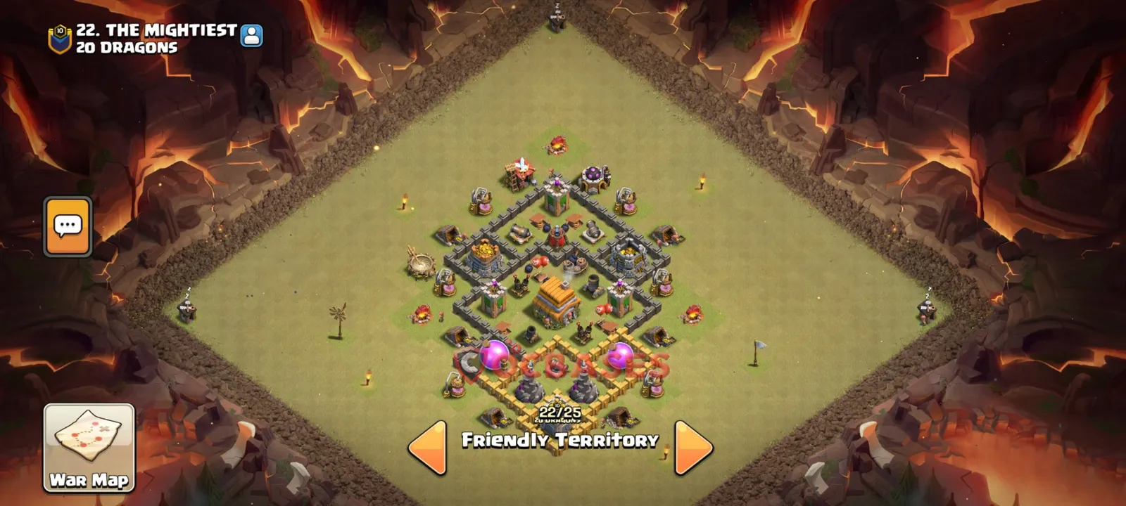 War (Anti-3 Star) Base TH6 with Link | Clash of Clans Bases | Layouts ID b9hr8
