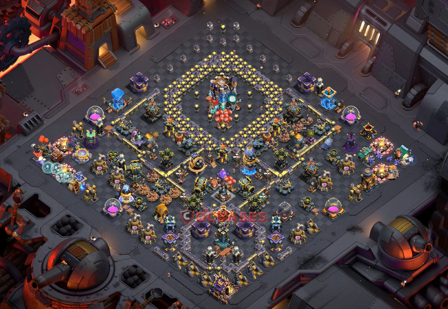 War (Anti-3 Star) Base TH18 - Clash of Clans Town Hall 18 Layout Link War (Anti-3 Star) Base TH18 - Clash of Clans Town Hall 18 WAR Base Layout with Copy Link 2026