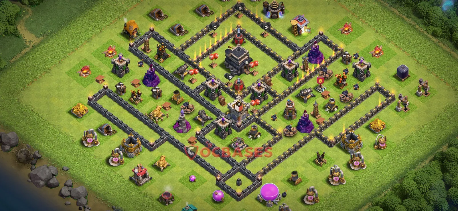 War (Anti-3 Star) Base TH9 - Clash of Clans Town Hall 9 Layout Link War (Anti-3 Star) Base TH9 - Clash of Clans Town Hall 9 WAR Base Layout with Copy Link 2026