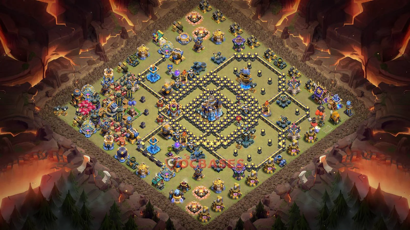 War (Anti-3 Star) Base TH18 with Link | Clash of Clans Bases | Layouts ID bn77b