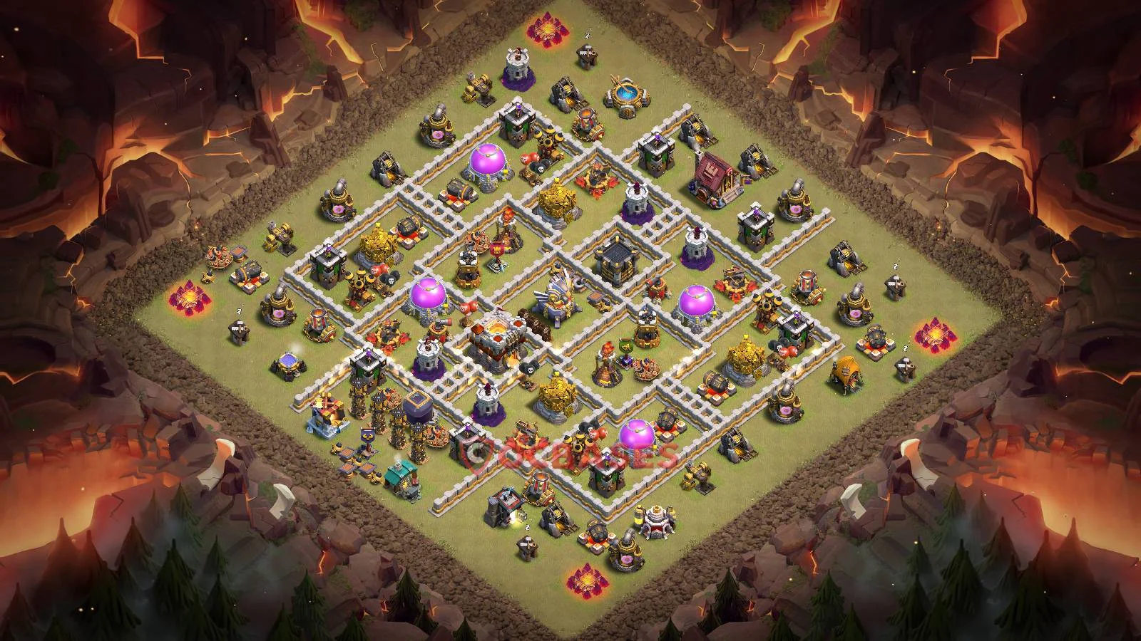 War (Anti-3 Star) Base TH11 with Link | Clash of Clans Bases | Layouts ID bo4yl