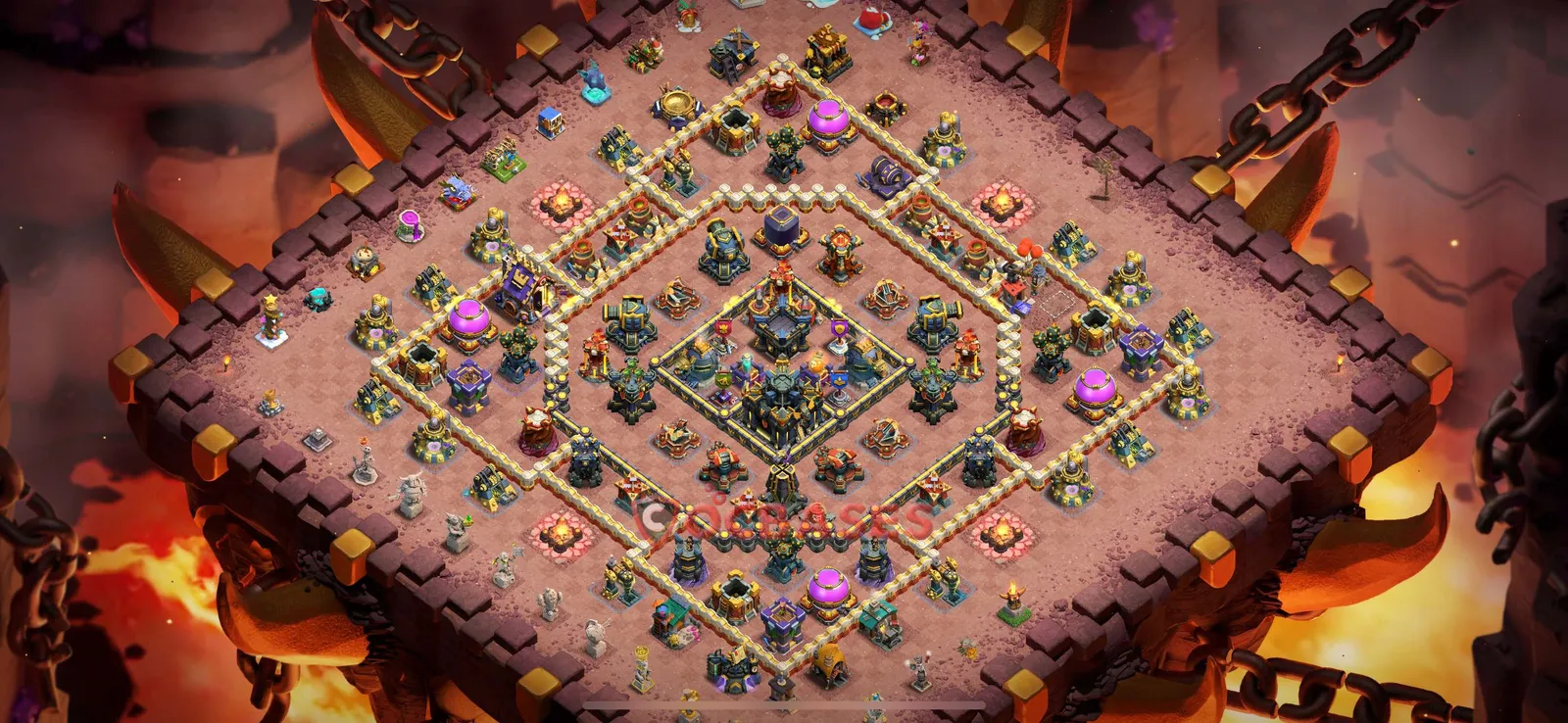 War (Anti-3 Star) Base TH17 - Clash of Clans Town Hall 17 Layout Link War (Anti-3 Star) Base TH17 - Clash of Clans Town Hall 17 WAR Base Layout with Copy Link 2026