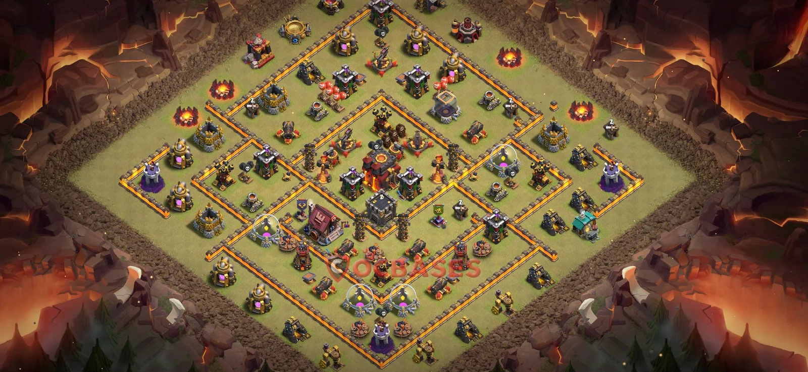 War (Anti-3 Star) Base TH10 with Link | Clash of Clans Bases | Layouts ID c4ion