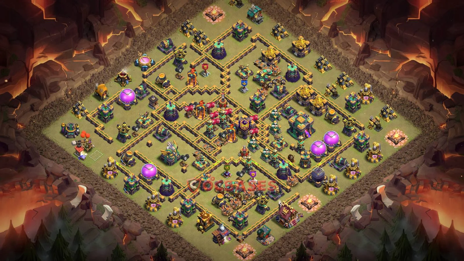 War (Anti-3 Star) Base TH14 with Link | Clash of Clans Bases | Layouts ID cbvfj