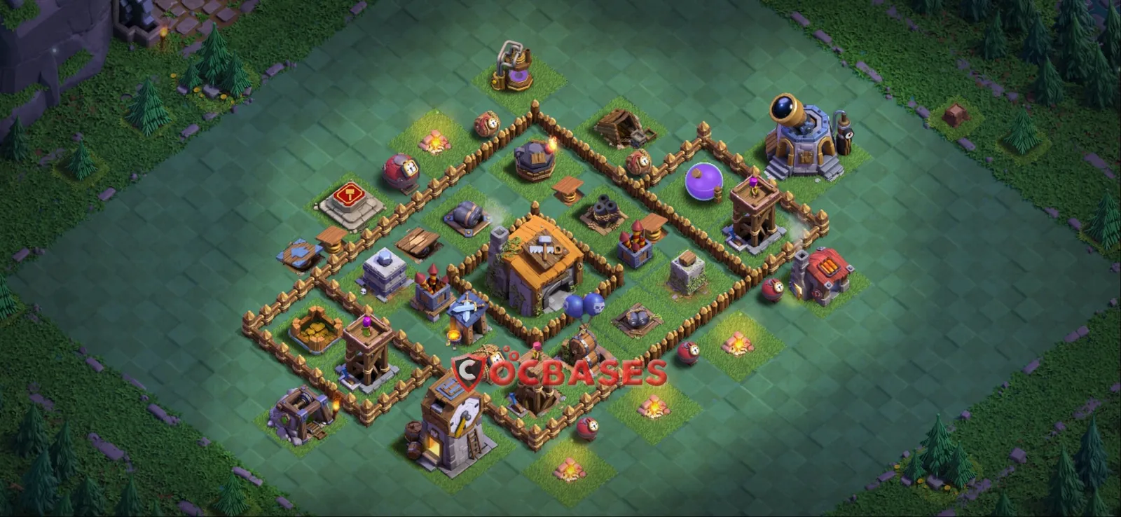 War (Anti-3 Star) Base BH6 - Clash of Clans Builder Hall 6 Layout with Link