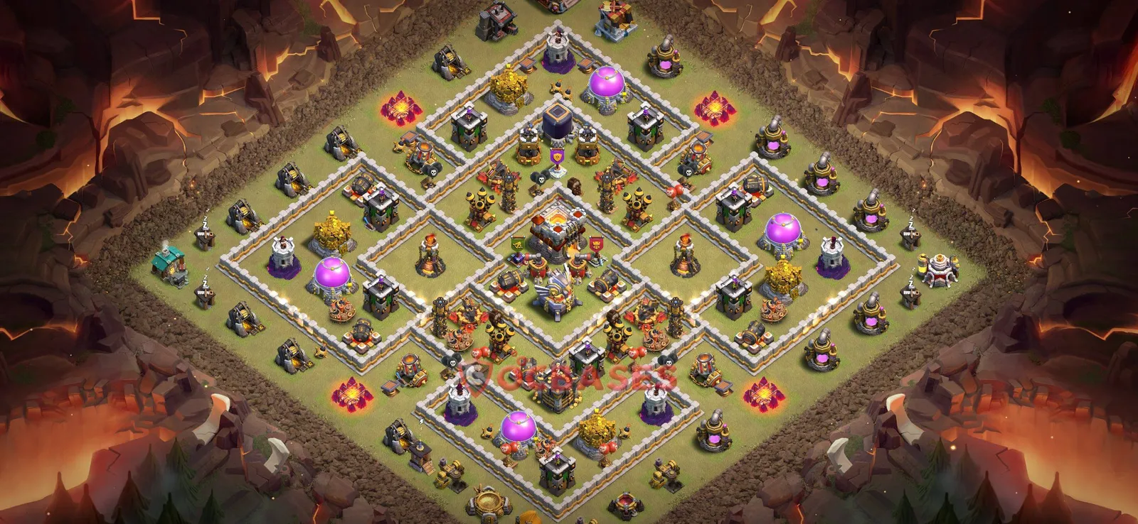 War (Anti-3 Star) Base TH11 with Link | Clash of Clans Bases | Layouts ID d61d4