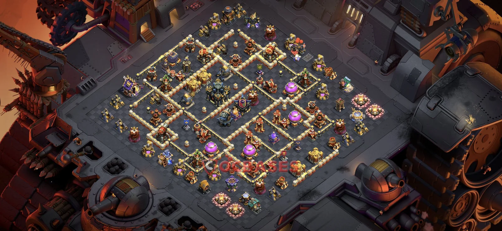 War (Anti-3 Star) Base TH17 with Link | Clash of Clans Bases | Layouts ID dh87s