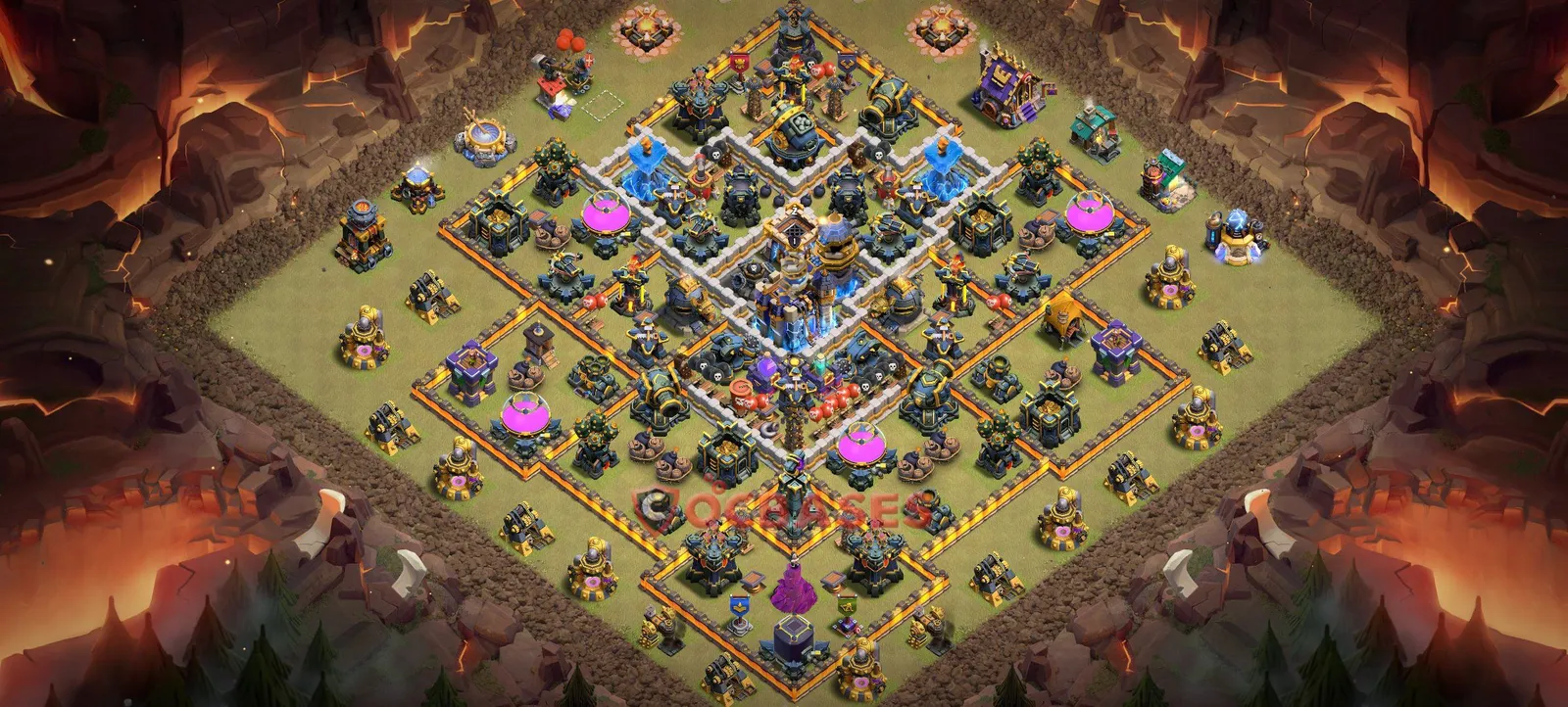 War (Anti-3 Star) Base TH18 - Clash of Clans Town Hall 18 Layout Link War (Anti-3 Star) Base TH18 - Clash of Clans Town Hall 18 WAR Base Layout with Copy Link 2026