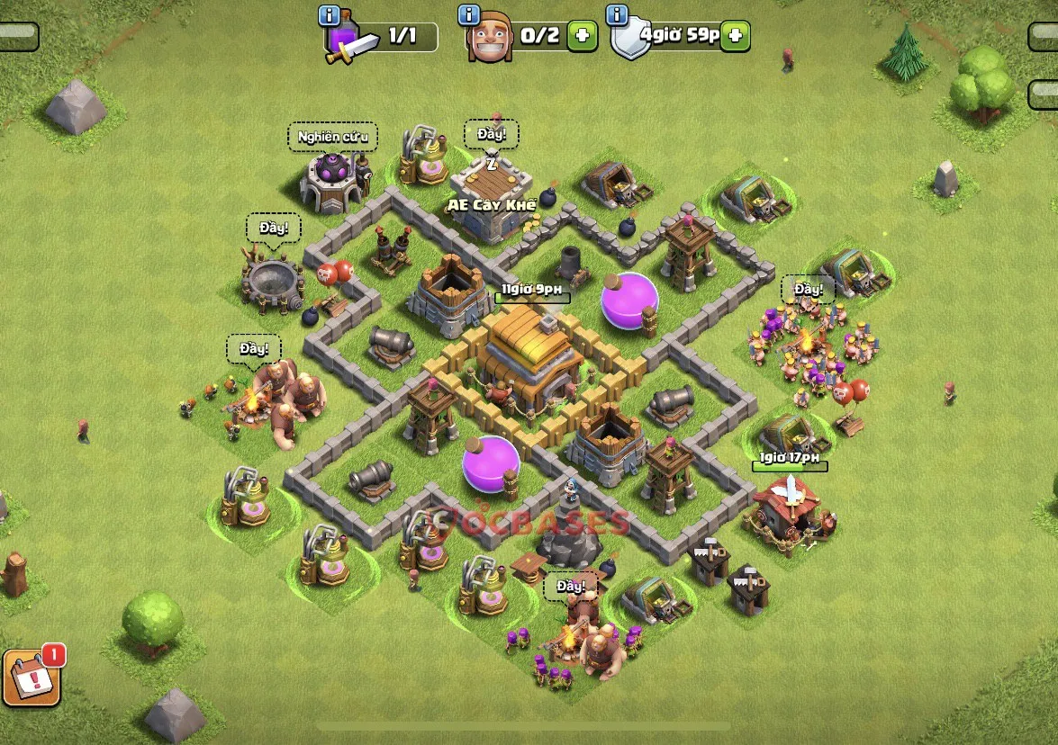 War (Anti-3 Star) Base TH5 with Link | Clash of Clans Bases | Layouts ID dmb60