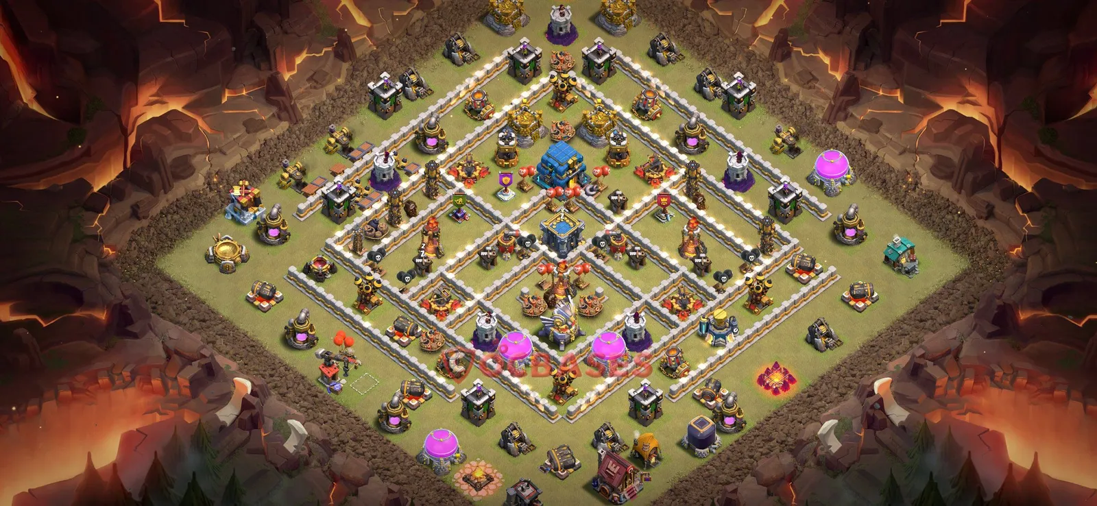 War (Anti-3 Star) Base TH12 with Link | Clash of Clans Bases | Layouts ID dszq3