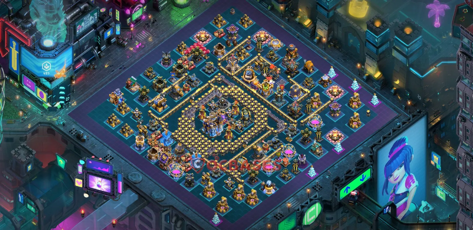 War (Anti-3 Star) Base TH18 with Link | Clash of Clans Bases | Layouts ID dv3u9