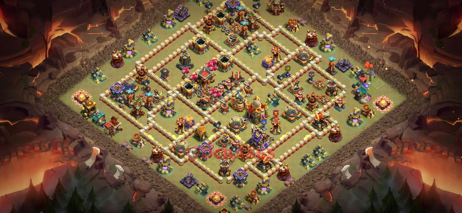 War (Anti-3 Star) Base TH16 with Link | Clash of Clans Bases | Layouts ID e0t1z