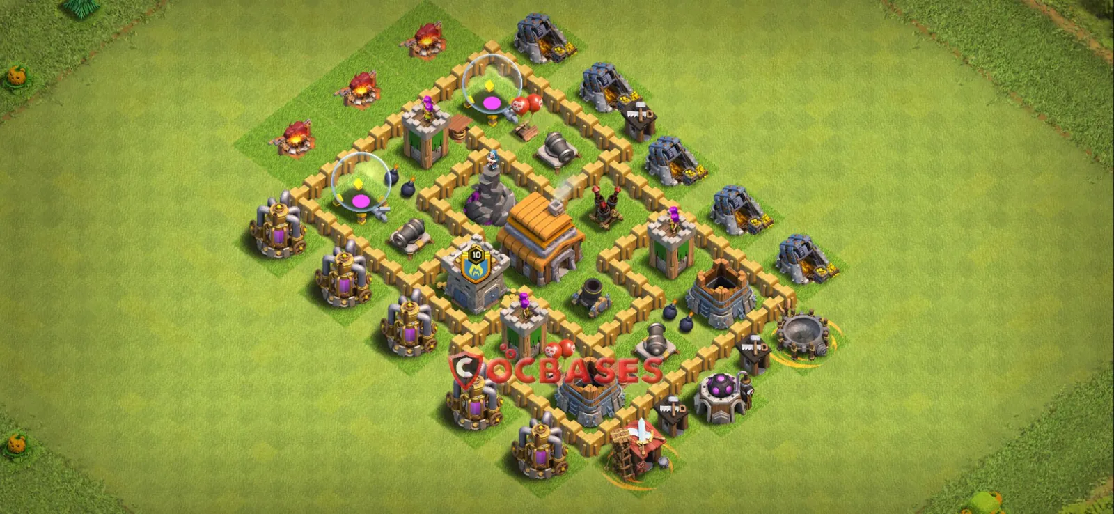 War (Anti-3 Star) Base TH5 with Link | Clash of Clans Bases | Layouts ID e1qyd