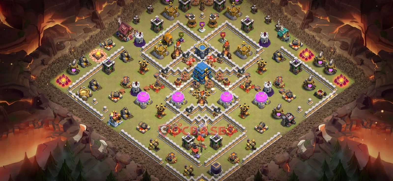 War (Anti-3 Star) Base TH12 with Link | Clash of Clans Bases | Layouts ID e3oum