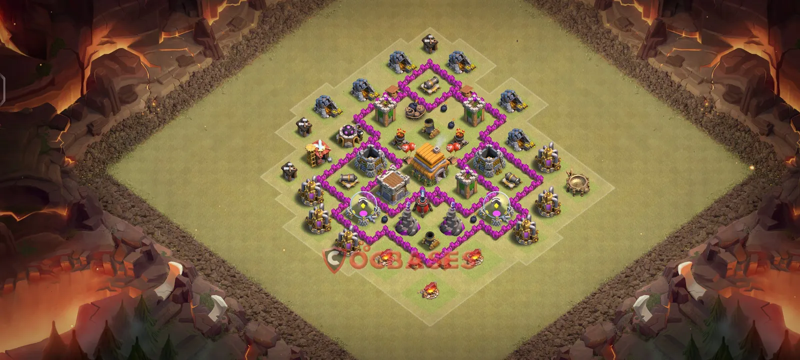 War (Anti-3 Star) Base TH6 with Link | Clash of Clans Bases | Layouts ID e8pn5