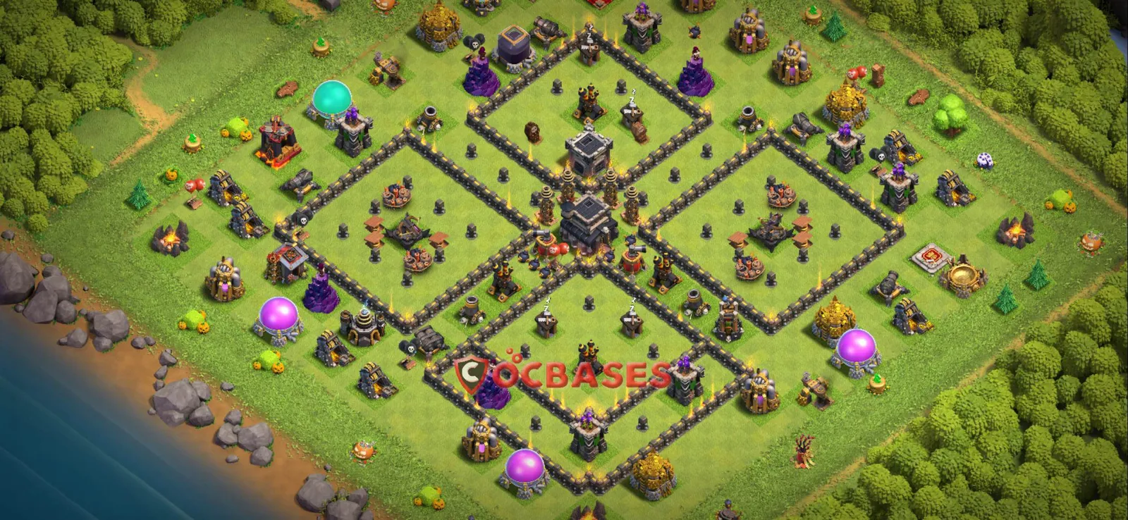 War (Anti-3 Star) Base TH9 - Clash of Clans Town Hall 9 Layout Link War (Anti-3 Star) Base TH9 - Clash of Clans Town Hall 9 WAR Base Layout with Copy Link 2026