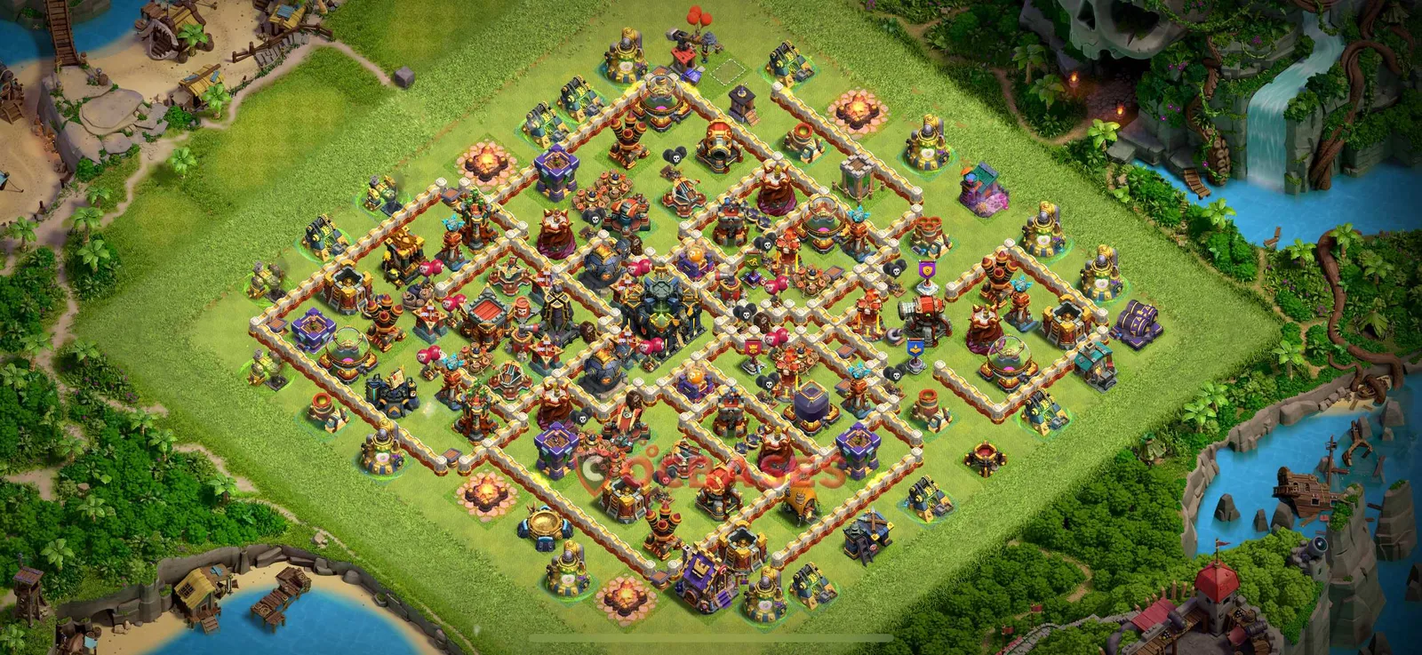 War (Anti-3 Star) Base TH17 - Clash of Clans Town Hall 17 Layout Link War (Anti-3 Star) Base TH17 - Clash of Clans Town Hall 17 WAR Base Layout with Copy Link 2026