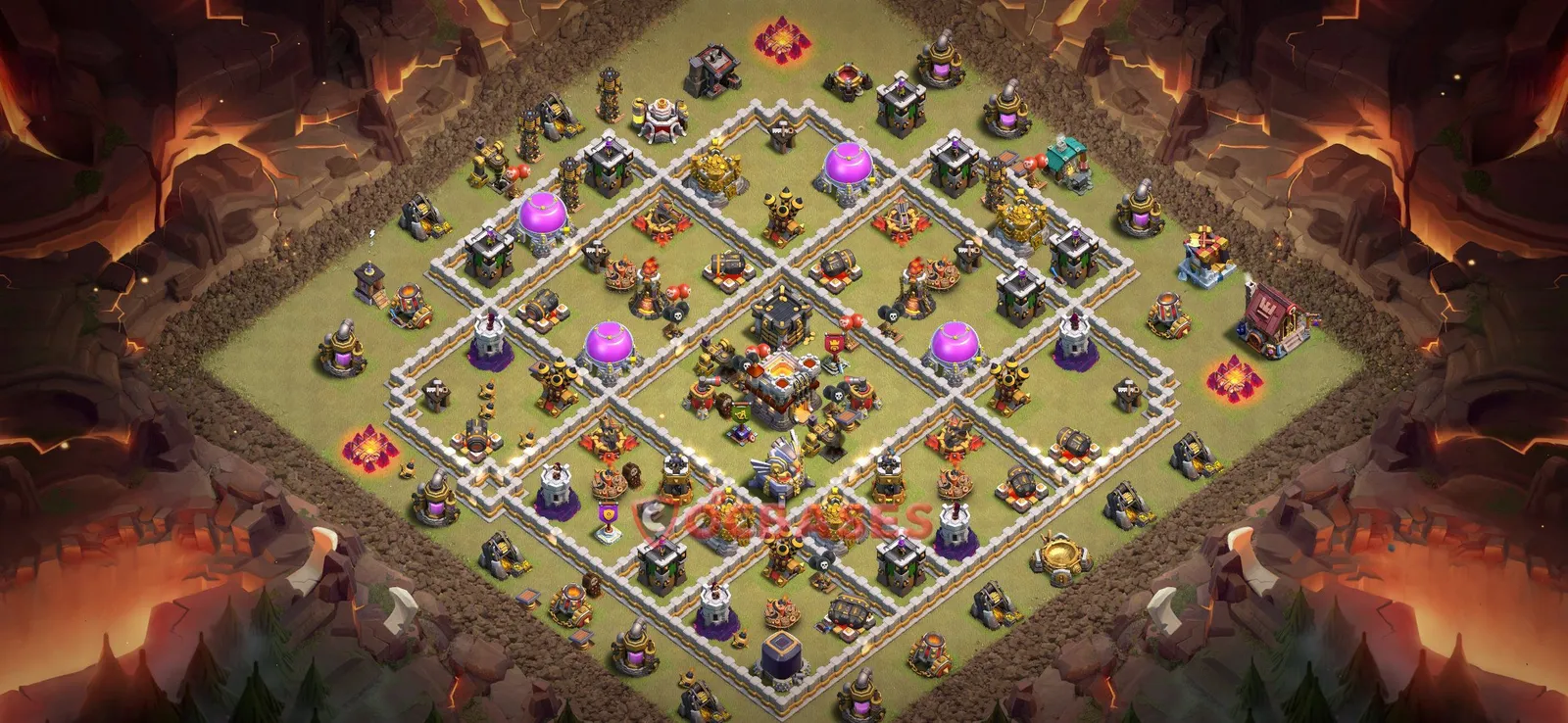 War (Anti-3 Star) Base TH11 with Link | Clash of Clans Bases | Layouts ID ekdsl