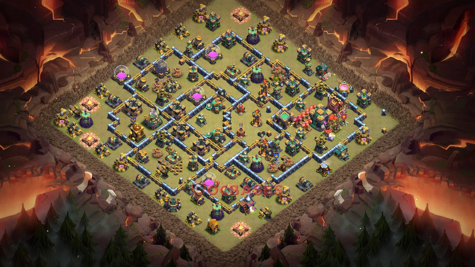 War (Anti-3 Star) Base TH14 with Link | Clash of Clans Bases | Layouts ID elfyh